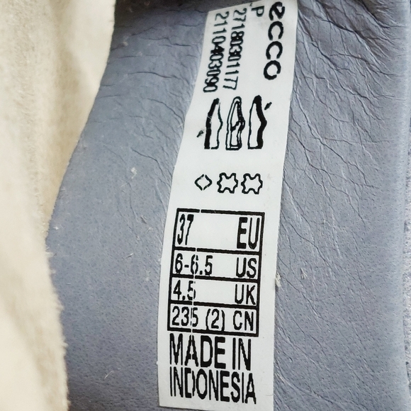 New ECCO Womens Corksphere Leather Grey Tong Sandals D241 - Picture 10 of 13